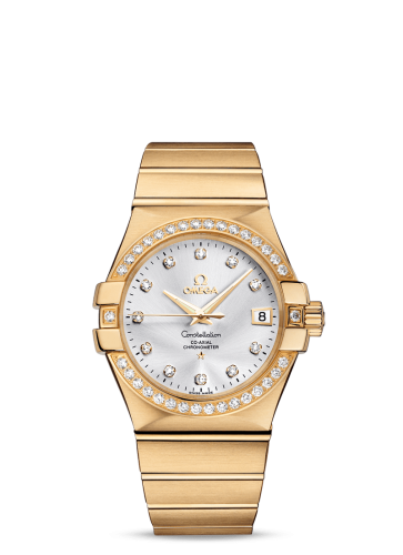 Omega Constellation Co-Axial 35 Yellow Gold / Diamond / Silver